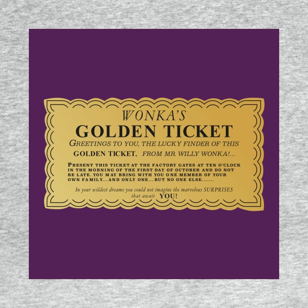 Willy Wonka's Golden Ticket by Gothenburg Print